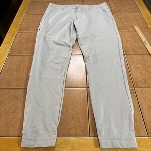 BYLT Pants Mens Sz 34 x 29 Gray Everyday Jogger Skinny Fit Tapered Leg Tech